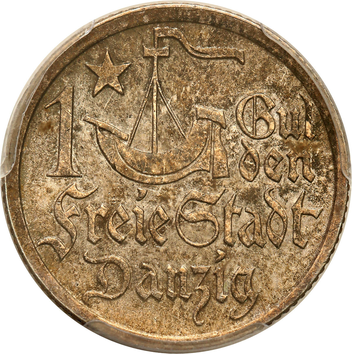 Wolne Miasto Gdańsk/Danzig. 1 Gulden 1923 PCGS MS64 - PIĘKNY